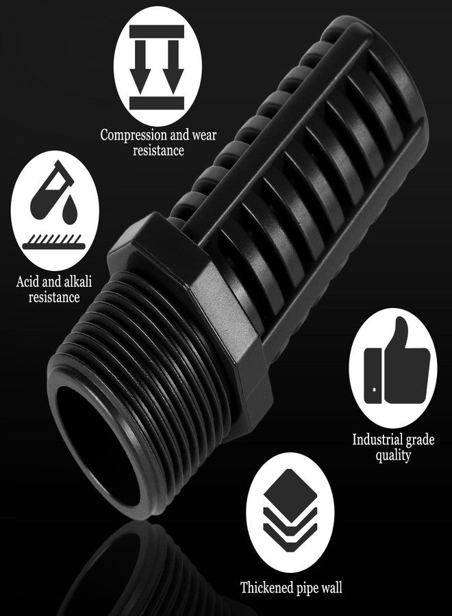 Glooglitter 3 Pcs Threaded Suction Overflow Strainer, 3/4 Inch Screen Strainer, High Impact Resistant Gray Black PVC, Drain Fitting Connectors for Fish Aquariums and Permeable Vent Cap for Aquarium - Image 4